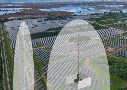 LY-ESE3.0 VS franklin convencional terminal de aire rango de protección contra rayos diferente