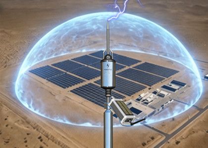 Function of Early Streamer Emission (ESE) Lightning Rods in PV Energy Storage Systems