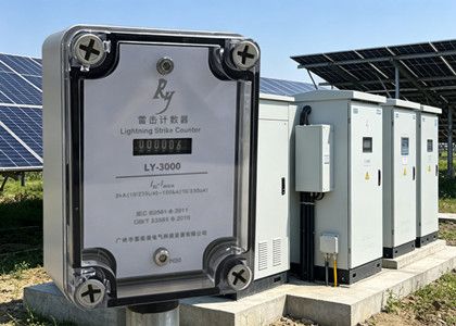 China Application of Lightning Strike Counter At Bess Solar PV Power Plant Project